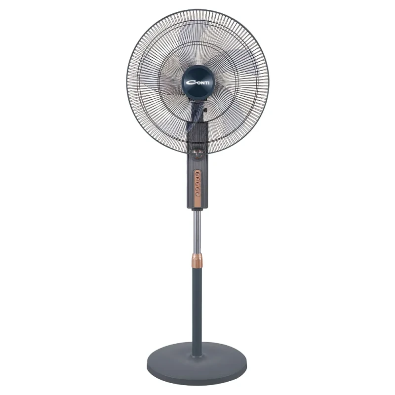 Conti Stand Fan 18 Inch 7 Blade 4 Speed Remote Control Black - Conti